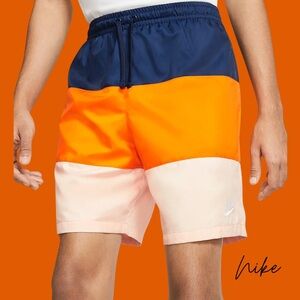 Nike Sportswear City Edition Woven Shorts – Orange/Blue, Unisex